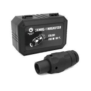 3XMAG-1 3X Mag Magnifier Scope With Mount For Tactical Airsoft Milsim With Full Markings Or Hunting Riflescope