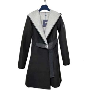 여자 양모 블렌드 코트 디자인 가을 겨울 여성 장거리 외투 패션 따뜻한 재킷 파카 캐주얼 레터 인쇄 레이디 코트 유연성 -
