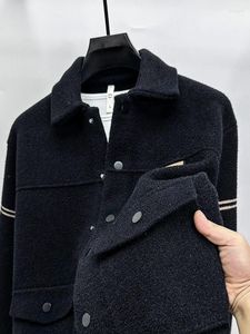Męskie kurtki światło luksusowa jakość jesiennej i zimowej mody dyszczyka kurtka drewniana na długi rękawowy kieszonkowy top