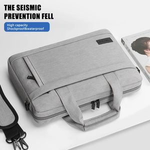 Laptop påsar Laptop Bag Sleeve Case Protective Shouldering Case for Pro 13 14 15.6 17 Inch Air Asus Dell Handbag 231204