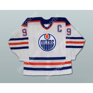 Anpassad Edmonton Oilers Wayne Gretzky 99 WHA Defunct Team Hockey Jersey New Top Stitched S-M-L-XL-XXL-3XL-4XL-5XL-6XL