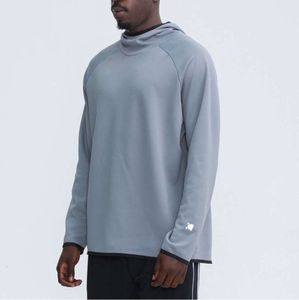 LU LU L MEN HOUDIES PULLOVER Sport Långärm Yoga Outfit Mens Style Loose Jackets Tröja Training Fitness Clothes Absorbent and Breatble Fashionble Clothes