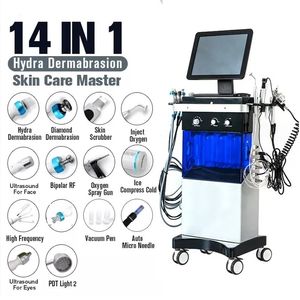 Multifunctional Hydra Dermabrasion Machine 14 in 1 Skin Cleaning Oxygen skin care Micro Dermabrasion Skin Care Face Lifting