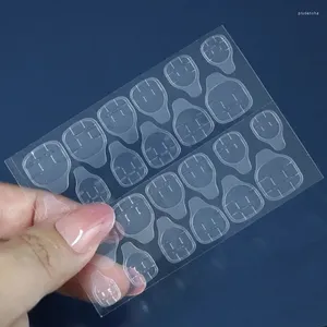 네일 젤 240pcs/10 시트 젤리 접착제 양면 거짓 아트 접착 테이프 스티커 가짜