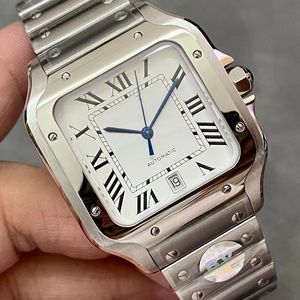 Luxury Santos 39mm Designer Watches High Quality Men Watch Rom Dial Original Automatic Mechanical 41mm 904L Steel Band Waterproof