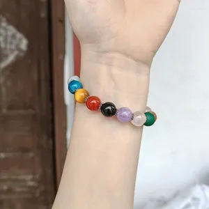 Strand Multicolored Imitate Multi Treasure Armband Lovers Chinese Style China-Chic Fashion Retro Imitation Natural Stone