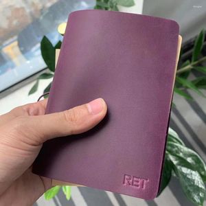 Diário de couro genuíno com nome personalizado, caderno de viagem recarregável, portátil, durável, retrô, faça você mesmo, linha de diário artesanal em branco