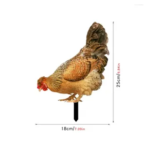 Trädgårdsdekorationer Lägg till charm till utomhusutrymme med handgjorda akryl kycklingprydnader enkel installation för veranda gräsklippdekor