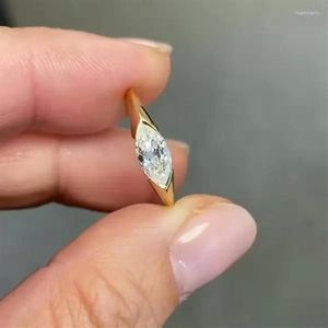 結婚指輪バンドMarquise Cubic Zirconiaシンプルでエレガントな女性アクセサリートレンディジュエリー229F