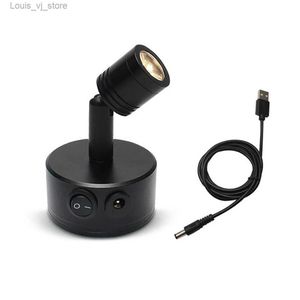 Nattljus 3W USB -avgiftsbelaglig LED -laddningslampa med Suction Cup 4000K LED Accent Light Focus Light för Display Målning Bild garderob YQ231204