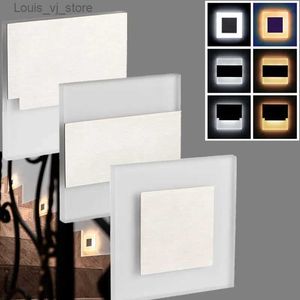 Luci notturne Moderne luci a LED per gradini Lampade da parete per scale interne Footlight incorporato Decorazioni per ponte Luci notturne Luci da incasso da 3 W per paesaggi YQ231204