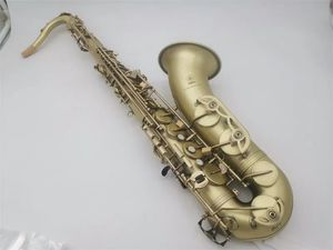 Imagens reais YTS-62 saxofone tenor referência antigo cobre b instrumento de sopro plano com caso bocal palhetas pescoço 111