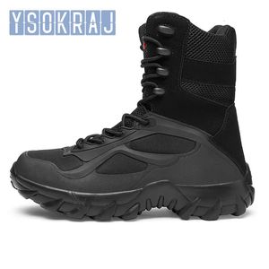 Klädskor 2023 Autumn Winter Military Boots Outdoor Man Handing Men Special Force Desert Tactical Combat Ankel Work 231204