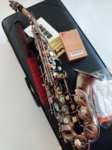 Verkauf Neues S-991 gebogenes Sopransaxophon Hochwertiges Kupfer-Musikinstrumentensaxophon mit Koffer AAA