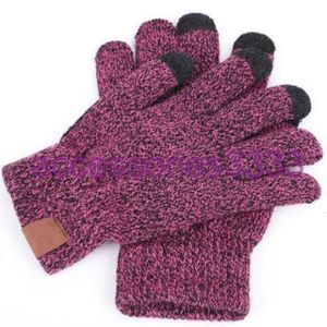 6 renk örme eldiven erkek kadın katı kış sıcak portatif eldiven açık hava sporları beş parmak dokunmatik ekran eldivenleri iPhone 12 Pro Max