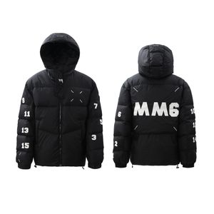 MM6 90ホワイトダックダウンメンズブラックフグジャケットダウンパーカスの服パッド入り品質のコートは暖かいアウターウェアコールド保護メイゾンダウンコートM877を保持します