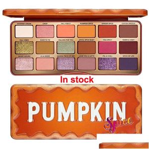 Eye Shadow Pumpkin Eyeshadow Palette Makeup 18 Color Classic Colors Spice Shimmer Matte High Quality Drop Delivery Health Beauty Eyes DHQF5