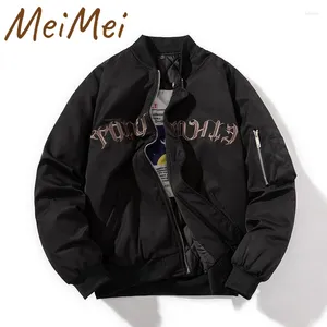 Men's Jackets Couple American Bomber Trendy Letter Printed Baseball Uniforms Casual All-match Personality Stand-up Collar Jacket Men