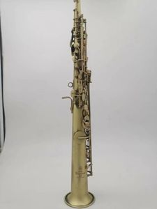Populär saxofonsopran 875ex BB Retro Sax Antique Copper Musikinstrument Hög kvalitet med fall alla tillbehör
