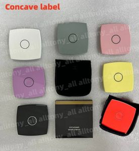 New Pink White Black Red Yellow Purple Gray Compact Mirrors Fashion acrylic cosmetic portable mirror Folding Velvet dust bag mirror Concave label with gift box