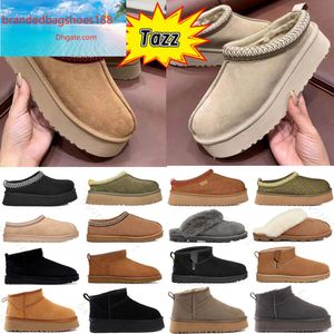 Australien Damenstiefel Tasman Plateaustiefel Tazz Schnee Winter Schaffell Hausschuhe Damen Pelz Slipper Damen Classic Ultra Mini Wildleder Wolle Knöchel Uggliss Bootiesk