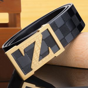 Fashion designer belt mens belt luxury belts for man gold silver buckle belts for women designer width 4.0cm striped double sided ceinture