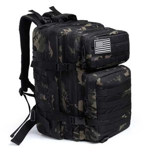 50L Camouflage Army Backpack Men Military Tactical Bags Assault Molle backpack Hunting Trekking Rucksack Waterproof Bug Out Bag 21210Y