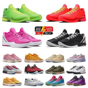 Kd 6 Lebron 20 Baksetball Shoes Mamba 6s Protro Grinch Men Women Think Pink Lake Purple Mambacita Gigi Designer Luxury Sneakers Trainers