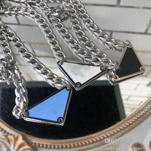 Fashion Necklaces Designer Jewelry men Love Heart Pendants Wedding triangle Valentine's Day 5 colors Diamond 45cm Chain Gold 3035