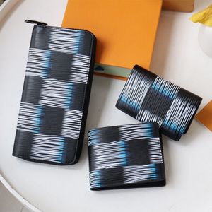 Mens Wallet Card Holder 5a äkta läderväska designer plånböcker kvinna handväska för män klassiska korthållare mynt vuttons berömda koppling plånbok med låda hög kvalitet