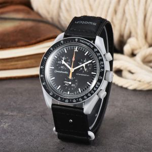 Omeg full funktion All Dial Work Sapphire Watches High Quality For Mens Men Brand Luxury Quartz Watch Business Man Sport Chronograph Designer Orologio Uomo