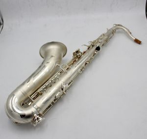 Novo saxofone tenor banhado a prata acetinado música oriental b plana sax tenor com estojo aaa