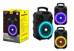 Novo bluetooth iluminação de áudio subwoofer alto-falante amplificadores portátil usb tf fm aux entrada multi-função bateria recarregável discoteca