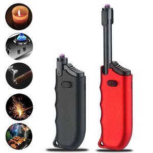 Creative Electric USB Charging Telescopic Ignition Gun Outdoor Windproof BBQ Camping Pulse No Gas Stove Candle Plasma Arc Lighter