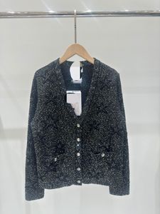 1203 l 2023 pista outono marca mesmo estilo camisola manga longa com decote em v preto amarelo cardigan roupas das mulheres de alta qualidade qian