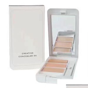 Correttore Marca Ipsa Creative Palette 3 Colori Trucco Fondotinta Crema contorno 4.5G Janpan Polvere di finitura Consegna goccia Salute Beaut Dhfzh