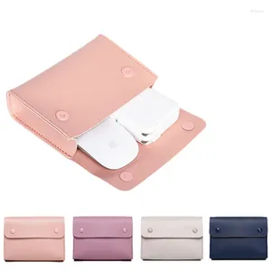 Duffel Bags Portable Digital Cable Bag Pu Leather Travel Gadget Organizer Electronics Accessories Lagring Fodral Pouch för USB Power Bank