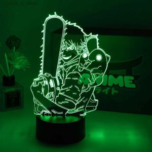 Gece Işıkları 3D LED LAMP ANIME TESLİKLİ YATA ODASI İÇİN TEMİZLEME GECE ILGIND GÜNEY GÜNÜ HAYAL MANGA TESTİK MANA LED Gece Işık Başucu YQ231204