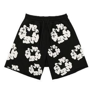 Shorts masculinos designer floral gráfico harajuku oversized shorts mulher casual impressão streetwear calças curtas