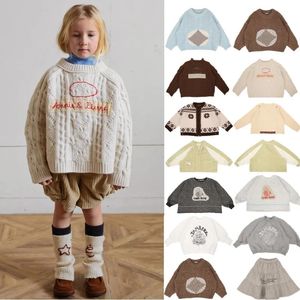 Imposta Giacca per ragazze 2023 Inverno Cartoon Moda Bambini Maglione in cotone Carino versione coreana della ragazza Abbigliamento per bambini 231204