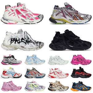 Track Runners 7 Designer Men Women All Blacks Pink Graffiti White Orang Multicolor Big Size Mens Shoes Trainers Fshion Sneakers