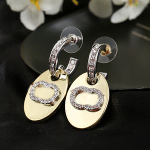 2023 Fashion style drop Earring smooth in 18K Gold plated words shape for Women channel wedding jewelry gift ccity sx2i