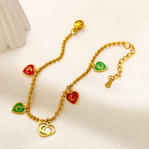 Gold-plated Womens Love New Designer Brand Jewelry Classic Design Boutique Stainless Steel Bracelet for Women Gift