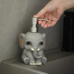 Dispenser di sapone liquido a forma di elefante carino 420 ml pompa a mano bottiglia di erogazione da cucina lozione in resina per bagno