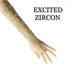 Link Bracelets EXCITED ZIRCON Star Eyes Rhinestone Jewelry Long Bracelet Fashion Sexy Delicate Crystal Party Gift