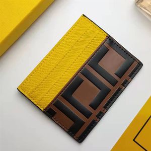 Card Holders Fashion Luxury convenience Cards bag sandwich 6 card slots with logo internal label black calf leather material 8 col2122