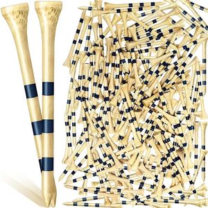 Koszulki golfowe 1000pcs 8m Bulk Natural Bamboo Golf Tee Ekologiczne trwałe koszulki golfowe 231204