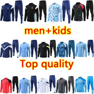 2023 24 Man City Football Tracksuits Soccer Tracksuit Training Suit MEN Kids Kit 22 23 24 Haaland DE BRUYNE FODEN GREALISH J.aarez Sportswear Survatment Chandal Set