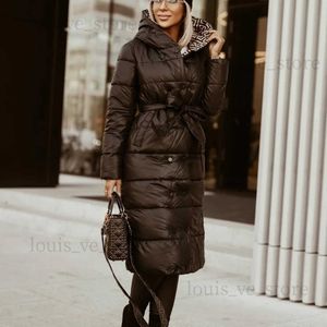 Women's Jackets Long Parker Coat Jacket 2022 Women Autumn Winter Thick Warm Coats Woven Block Trend Hooded Comfortable Black Green Coat Parkas T231204