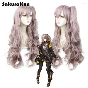 Party Supplies Girls Frontline Ump45 Tactical Cosplay Wig Women Long Hair Carnival Ump 45 Fighting